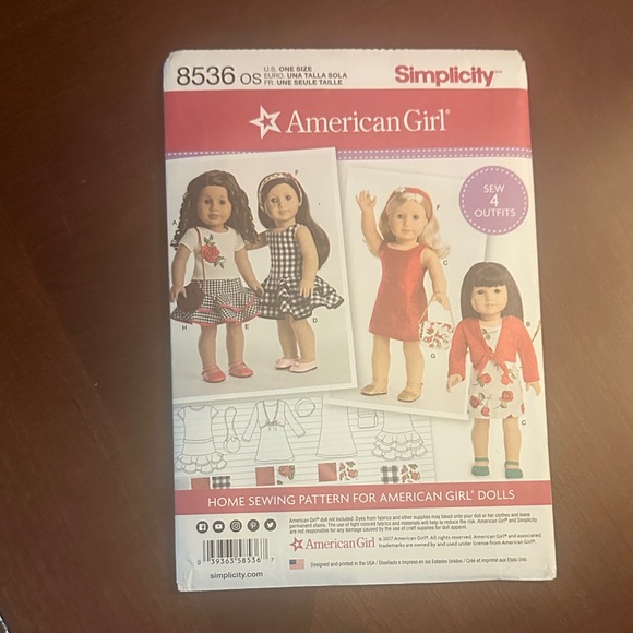 American Girl Doll Outfit Sewing Kit - Red, Black, White - Picture 1 of 2